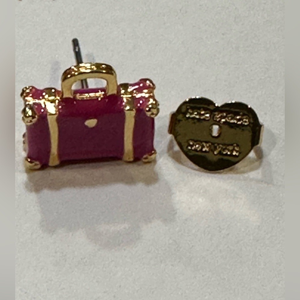 Kate Spade Away We Go Suitcase Studs - New - Picture 5 of 7